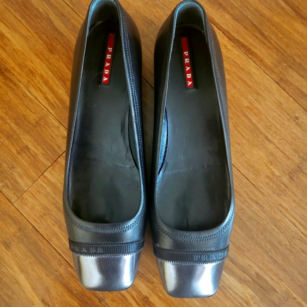Black Prada Flats (Size 39) - Excellent Condition
